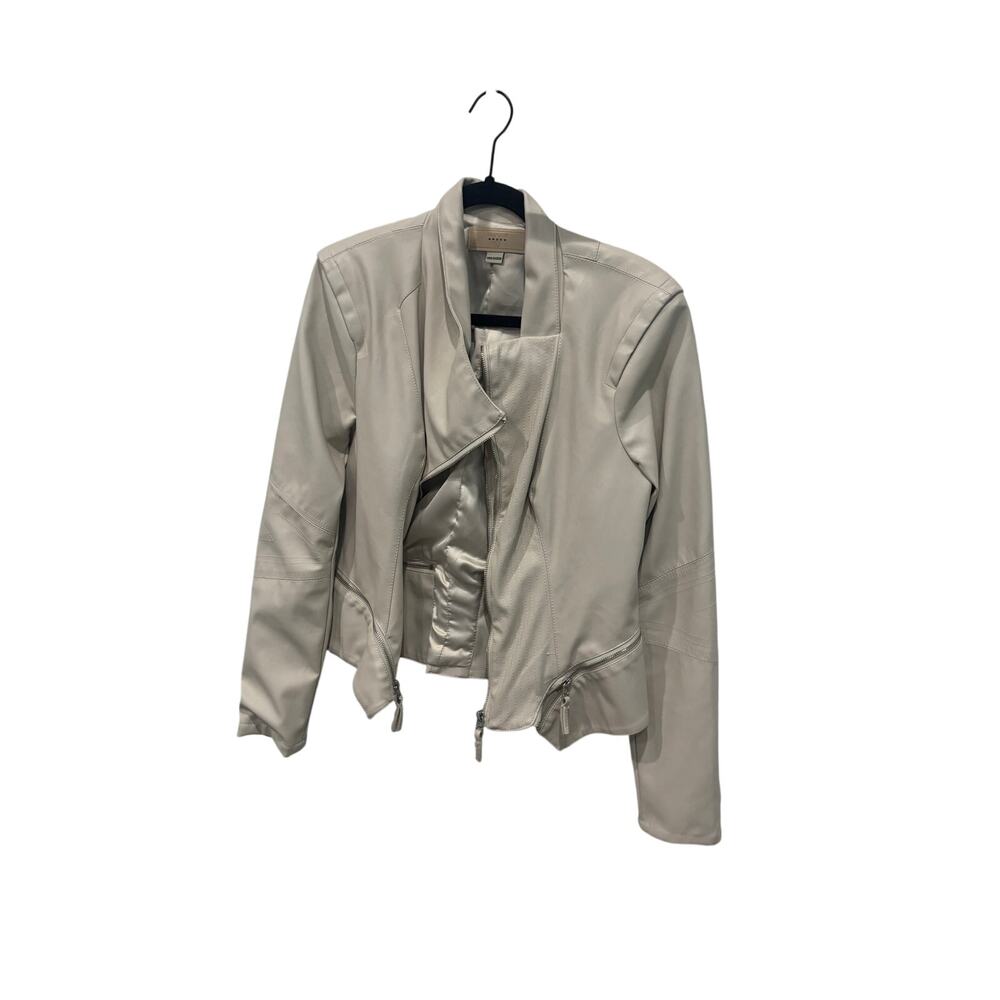 Blank NYC ivory pleather jacket